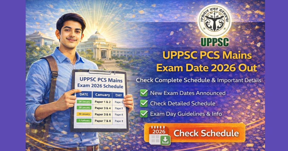 UPPSC PCS Mains Exam Date 2026 Out – Check Complete Schedule & Important Details